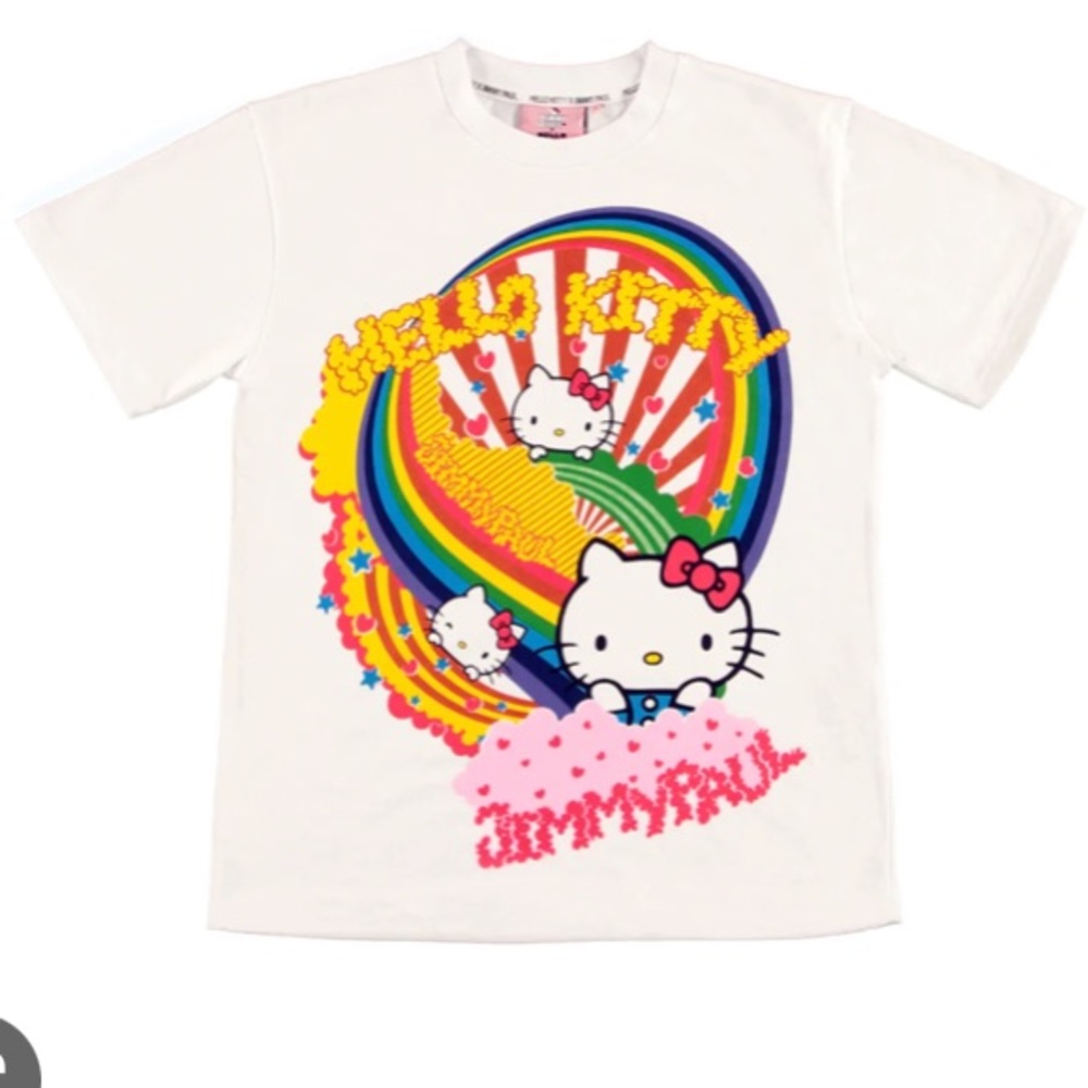 Hello Kitty White Tee with Colorful Graphic